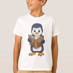 Penguin as Nerd with Book T-shirt