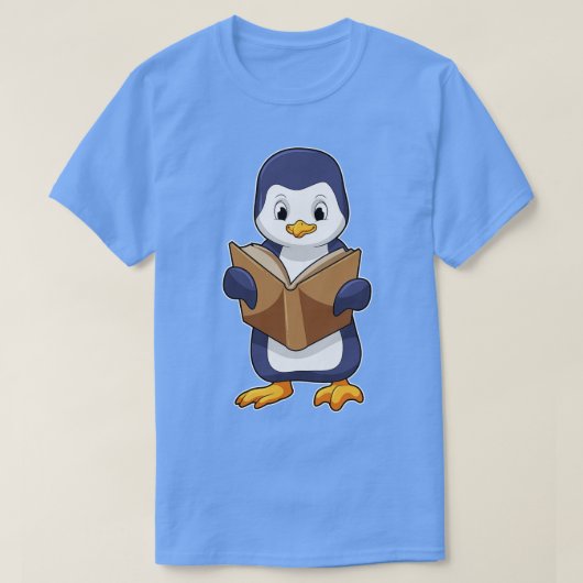 Penguin as Nerd with Book T-shirt (Design voorkant)