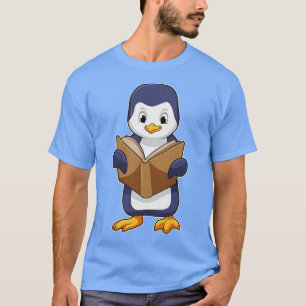 Penguin as Nerd with Book T-shirt