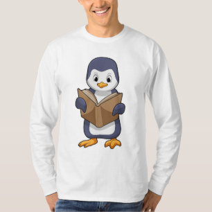 Penguin as Nerd with Book T-shirt