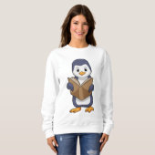 Penguin as Nerd with Book Trui (Voorkant volledig)