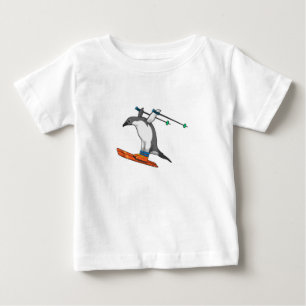 Penguin as Ski jumper with Ski