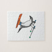 Penguin as Ski jumper with Ski Legpuzzel (Horizontaal)