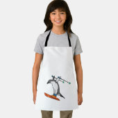 Penguin as Ski jumper with Ski Schort (Insitu)