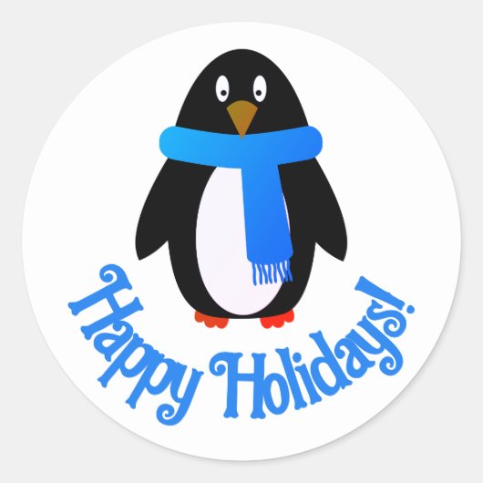Penguin autocollant de vacances (Devant)
