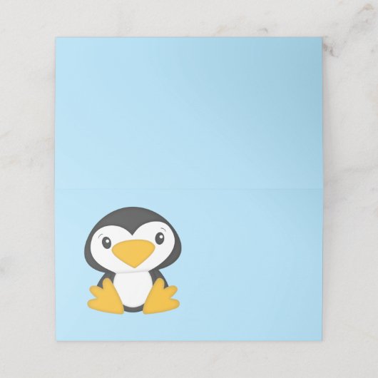 Penguin Baby shower (Buitenkant ongevouwen)