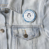 Penguin Baby shower Button – Winterthema (In situ)