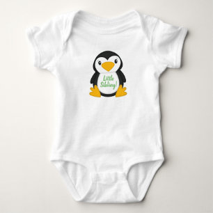 Penguin Baby shower Green Romper