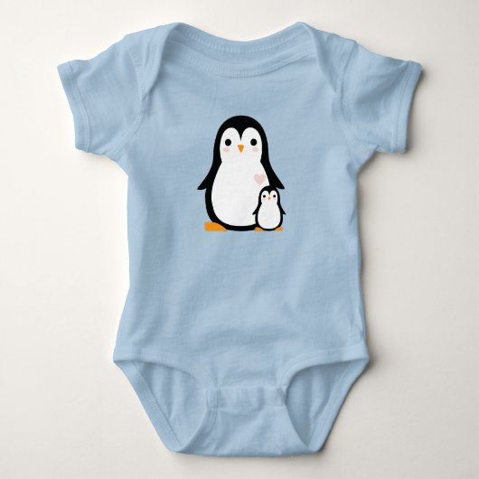 Penguin Baby shower Romper (Voorkant)