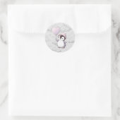 Penguin Baby shower Ronde Sticker (Tas)