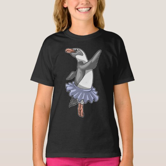 Penguin Ballerina Ballet Dance T-shirt (Voorkant)
