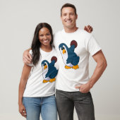 Penguin bij Bowling met Bowling-bal T-shirt (Unisex)