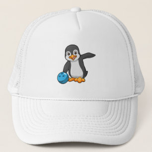 Penguin bij Bowling met Bowling-bal Trucker Pet