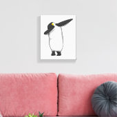 Penguin bij Hip Hop Dance Dab Canvas Afdruk (Insitu (Woonkamer))