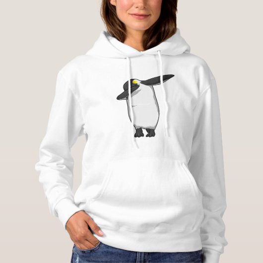 Penguin bij Hip Hop Dance Dab Hoodie (Voorkant)