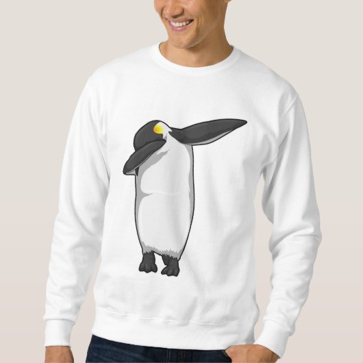 Penguin bij Hip Hop Dance Dab Trui (Voorkant)