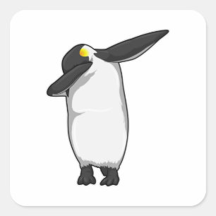 Penguin bij Hip Hop Dance Dab Vierkante Sticker
