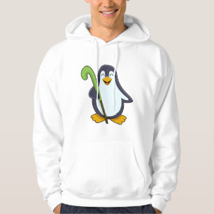 Penguin bij Hockey met Hockey bat Hoodie