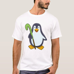 Penguin bij Hockey met Hockey bat T-shirt