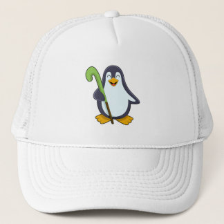 Penguin bij Hockey met Hockey bat Trucker Pet
