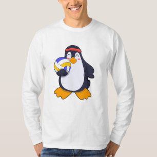 Penguin bij volleybalsport t-shirt