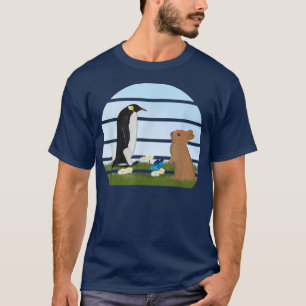 Penguin Bird Bunny Spring Birdwatcher Animal Biolo T-shirt