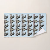 Penguin Birds Blue Towel Set Bad Handdoek (Handdoek)