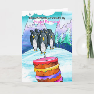 Penguin Birthday Card Kaart