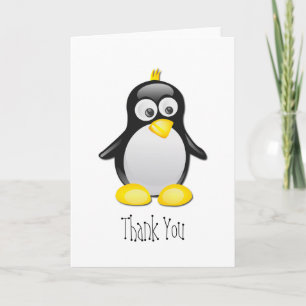 Penguin Blank Bedankt Wenskaart