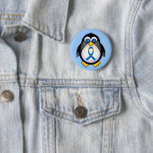Penguin Blue Ribbon Awareness Ronde Button 5,7 Cm (In situ)