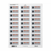 Penguin Blue Winter Return Address Label (Full Sheet)