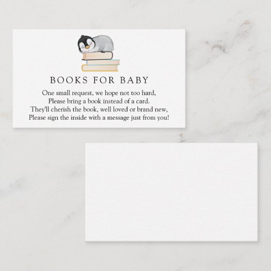 Penguin Books for Baby Request Enclosure Card Informatiekaartje (Voorkant / Achterkant)