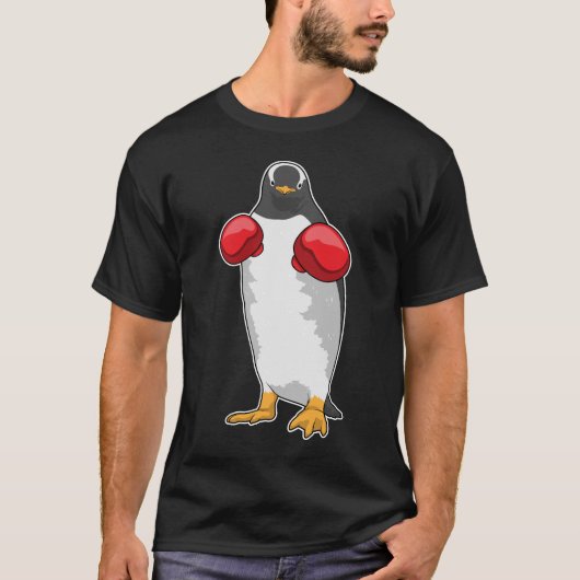 Penguin Boxer Boxing-handschoenen T-shirt (Voorkant)