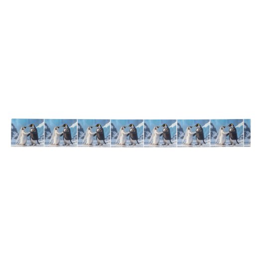 Penguin Bride and Groom Dancing On Ice Lint (Voorkant)