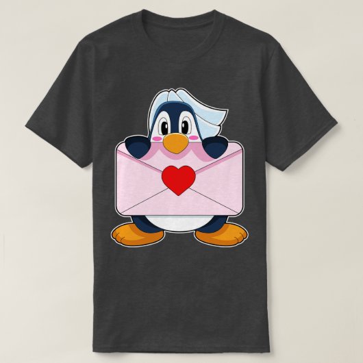 Penguin Bride Bride Bruiloft T-shirt (Design voorkant)
