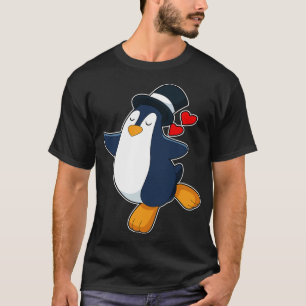Penguin bruidegom cilinder bruiloft t-shirt