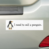 Penguin Bumpersticker (Op auto)