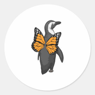 Penguin Butterfly vleugels Ronde Sticker