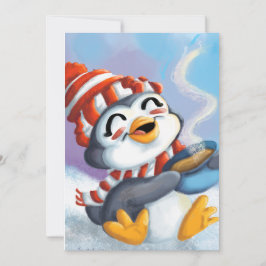 Penguin Cacaokaart Feestdagenkaart