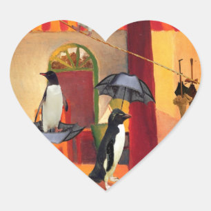 Penguin Cafe Hart Sticker