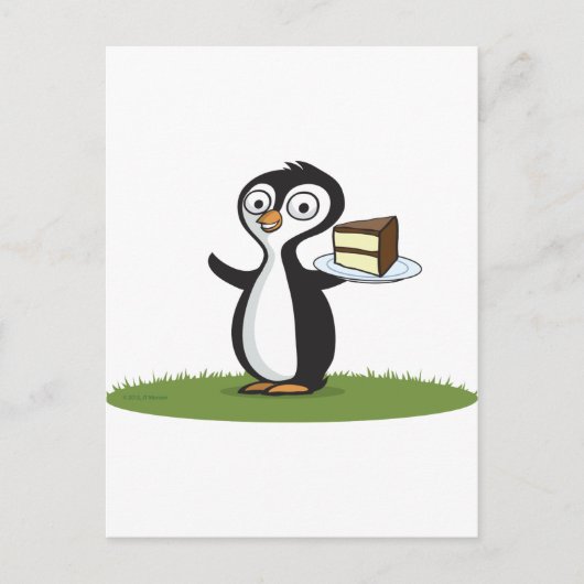 Penguin Cake Briefkaart (Voorkant)
