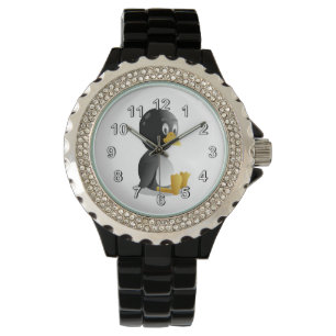 Penguin cartoon horloge