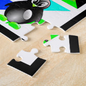 Penguin Cartoon Vogels Abstract Kunstcollage Legpuzzel (Zijkant)
