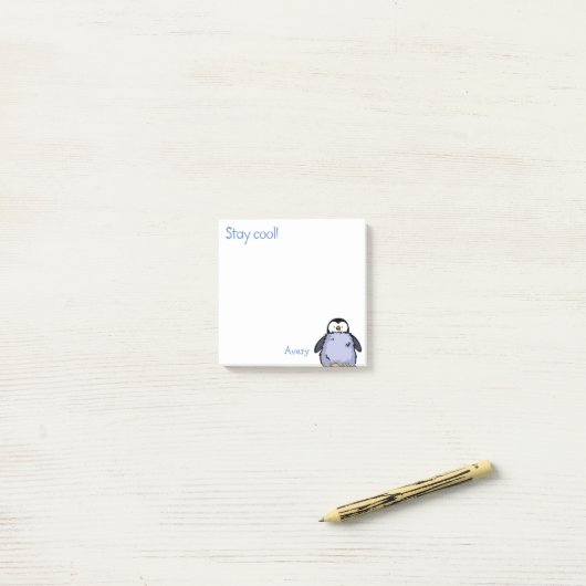 Penguin Chick Grote noten Post-it® Notes (Op bureau)