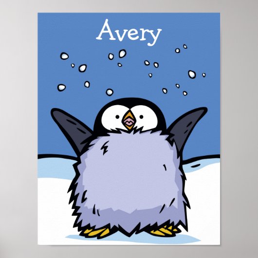 Penguin Chick Happy Poster (Voorkant)
