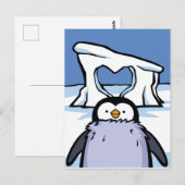 Penguin Chick Heart Post Card Briefkaart (Voorkant / Achterkant)