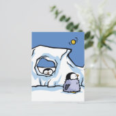 Penguin Chick Peek-a-Boo Post Card Briefkaart (Staand voorkant)