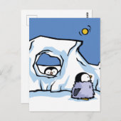 Penguin Chick Peek-a-Boo Post Card Briefkaart (Voorkant / Achterkant)