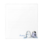 Penguin Chick Snow Note Pad Notitieblok (Voorkant)