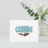 PENGUIN CHILLIN BRIEFKAART (Staand voorkant)